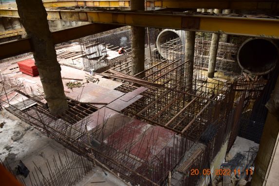 Concourse slab soffit & stagging works